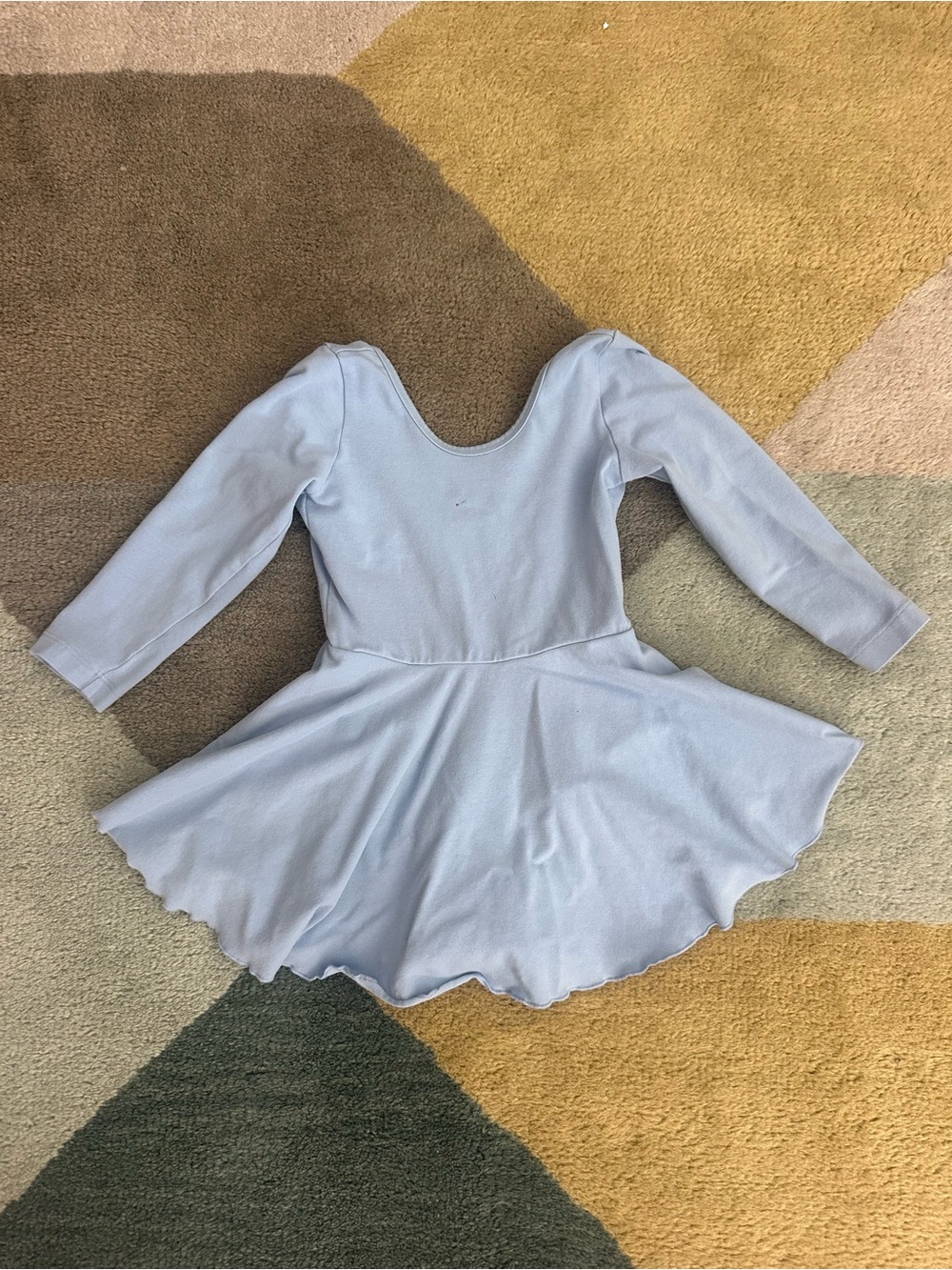 Kids Long Sleeve Ballet Dress - Light Blue